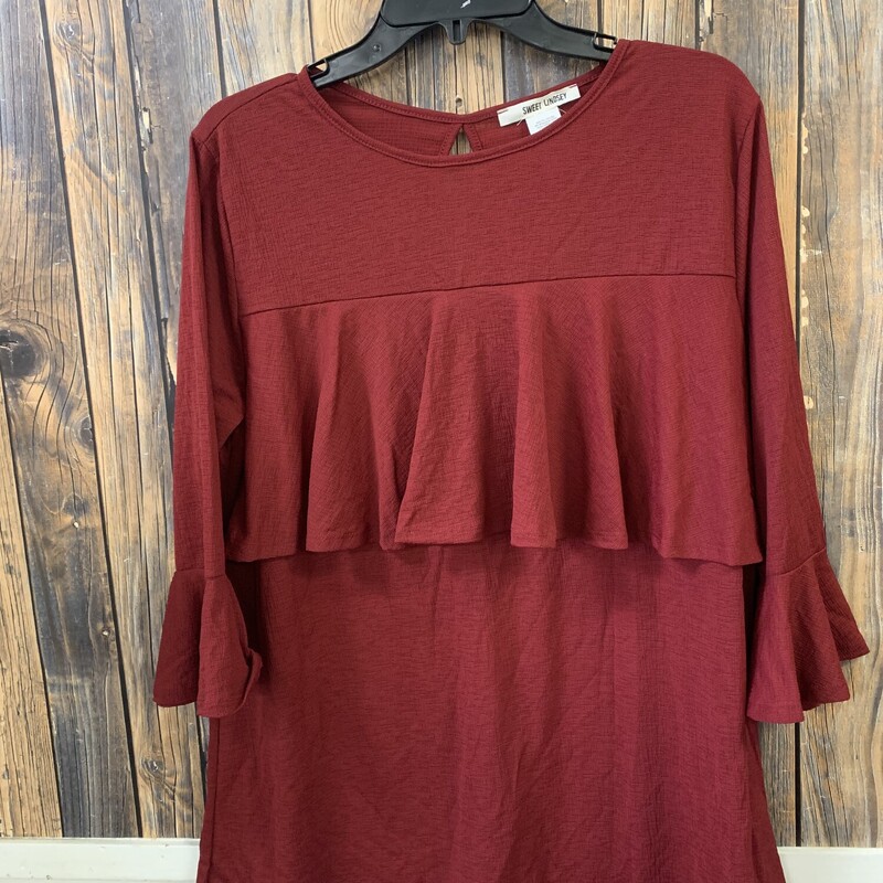 Red Ruffle Shirt, Size: 1XL