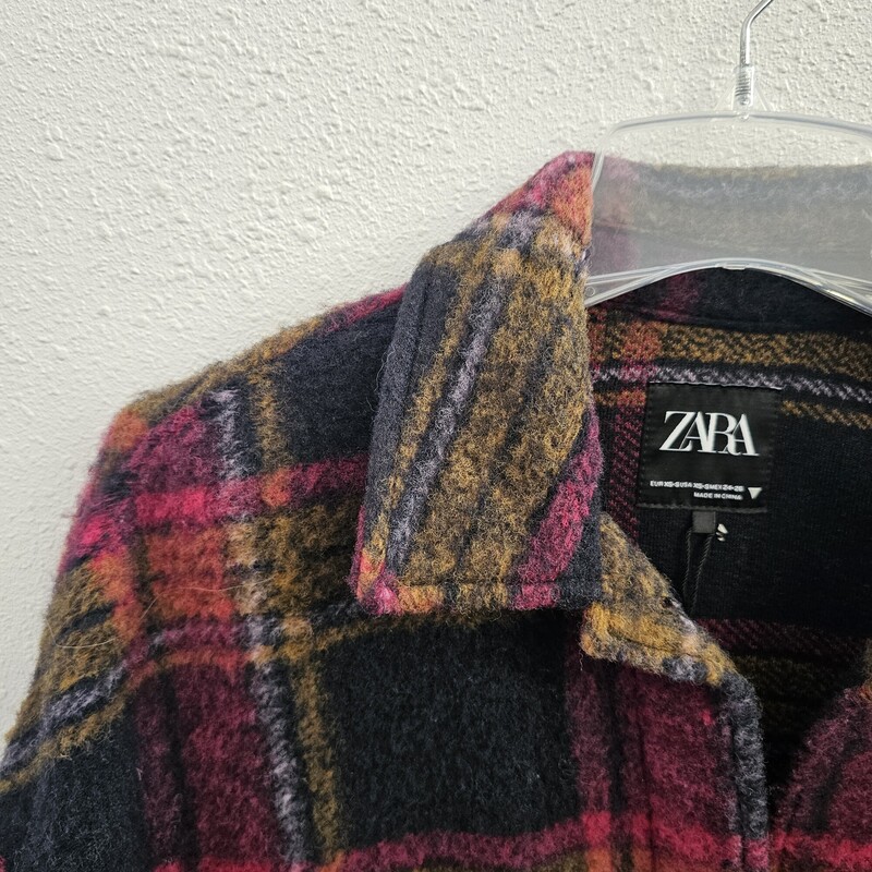 Zara Plaid, BlkBurg, Size: XS/S