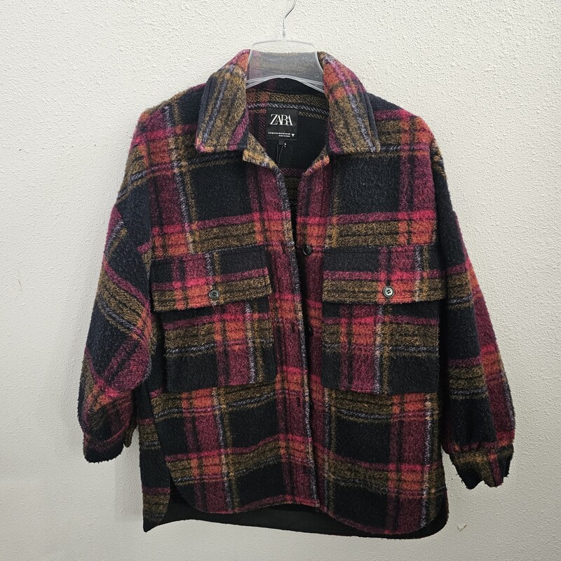 Zara Plaid, BlkBurg, Size: XS/S