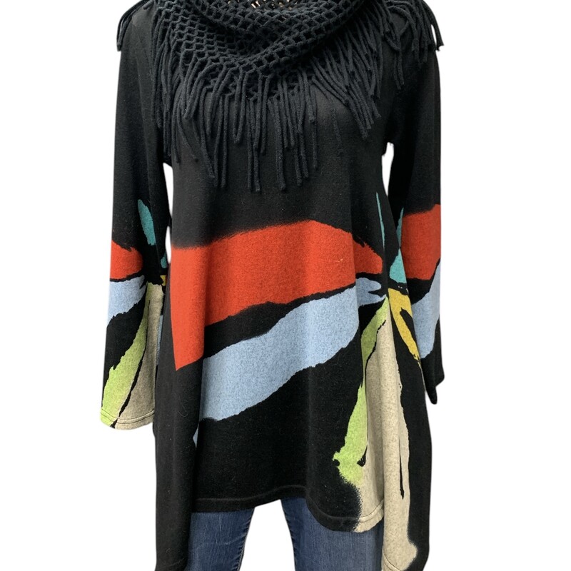 Orange W Scarf, Blk/red, Size: M