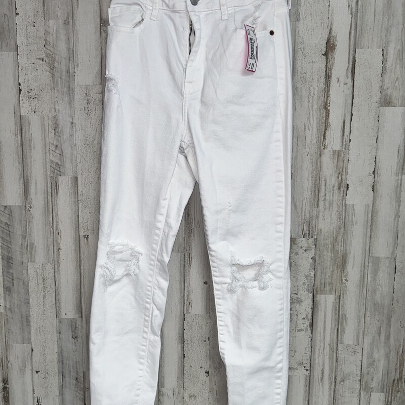 Sz7 White Ripped Jeans