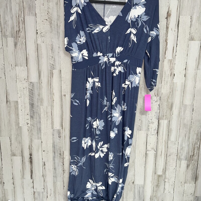 S Blue Floral Maternity D