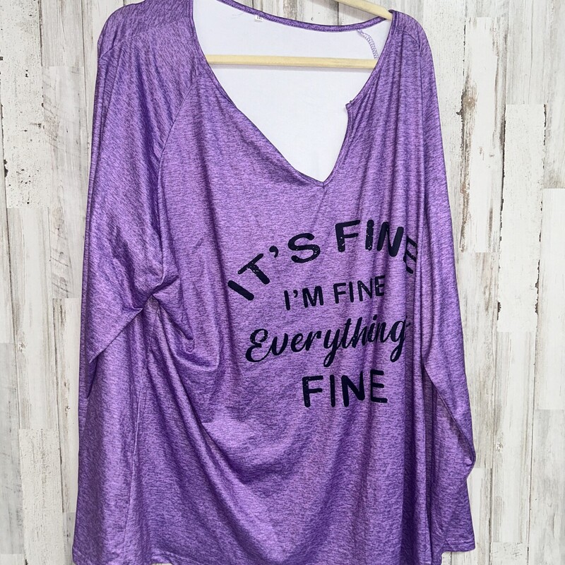 5X Purple Its Fine Tee, Purple, Size: Ladies 5X