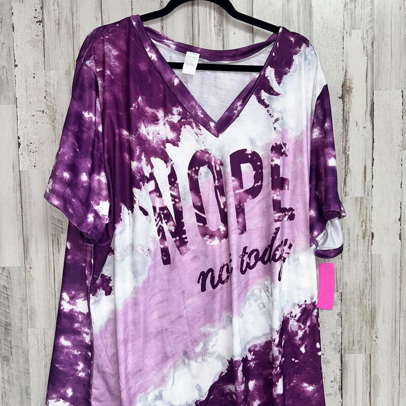 5X Purple Dye Nope Tee, Purple, Size: Ladies 5X