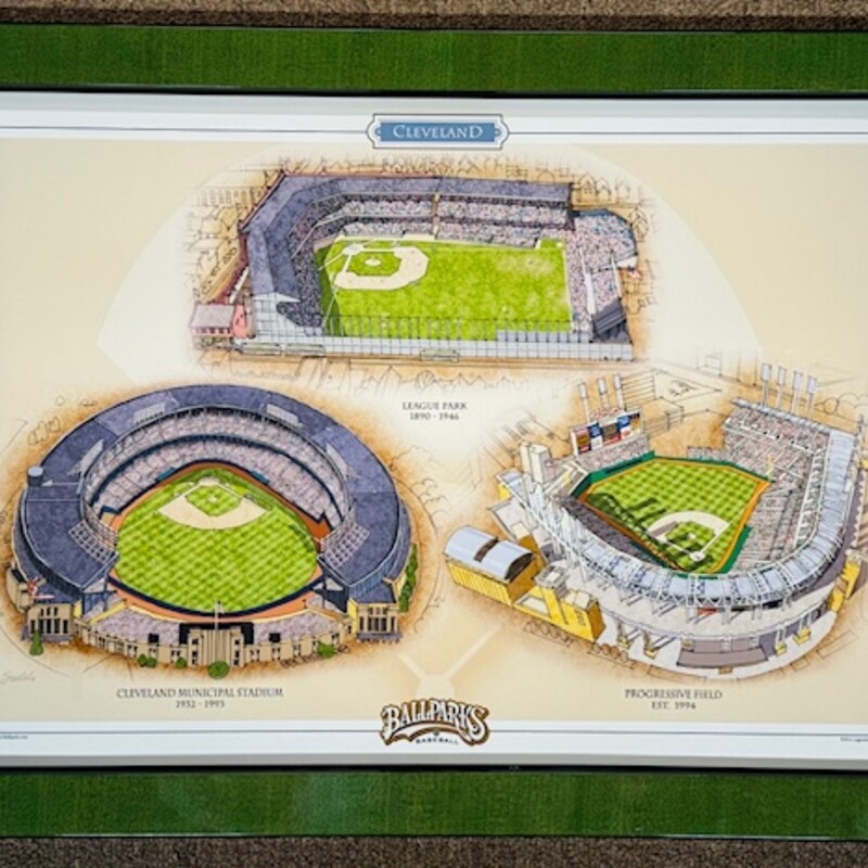 Cleveland Ballparks Print