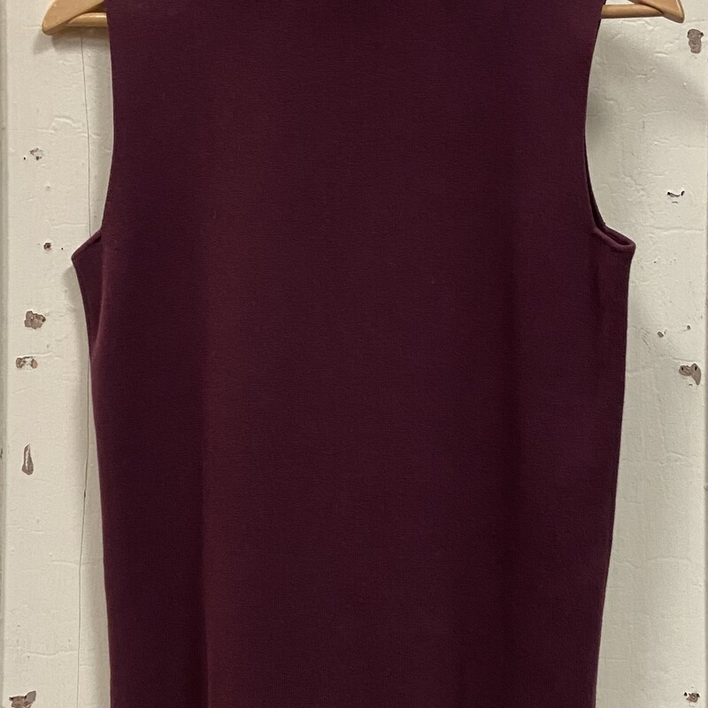 Mar Slvlss Trtle Sweater<br />
Maroon<br />
Size: Medium