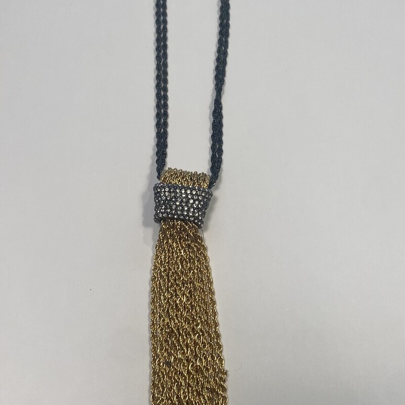 Bk/gd Pve Tassel Necklace