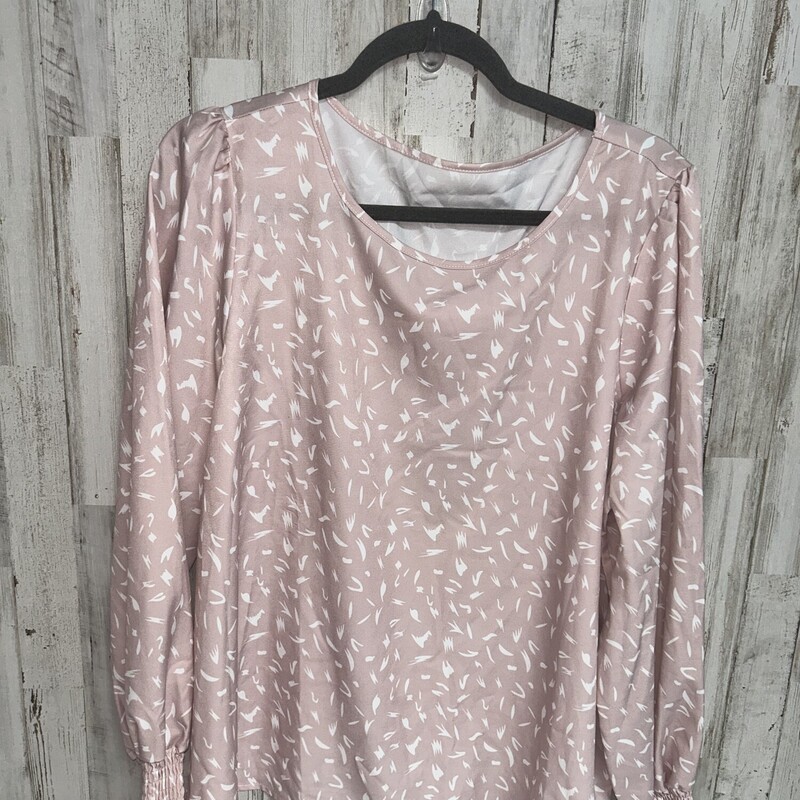 XL Lt Pink Printed Top