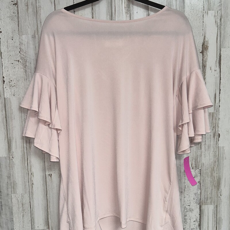 L Lt Pink Ruffle Top