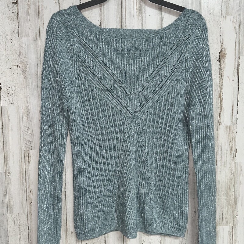 M Teal Glitter Sweater, Teal, Size: Ladies M