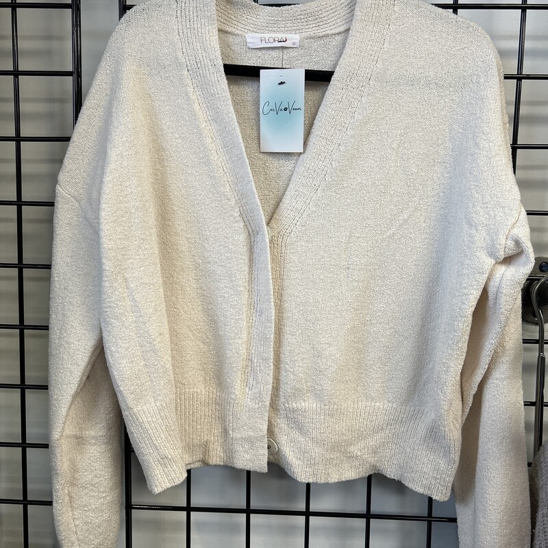 Flora Cardi, Cream, Size: L