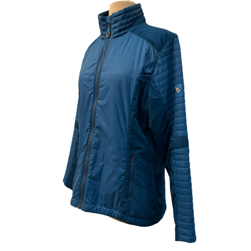 KÜHL Zip Jacket<br />
PrimaLoft Fill<br />
Zippered Pockets<br />
Quilted Detail<br />
Color:  Deep Teal<br />
Size: Medium