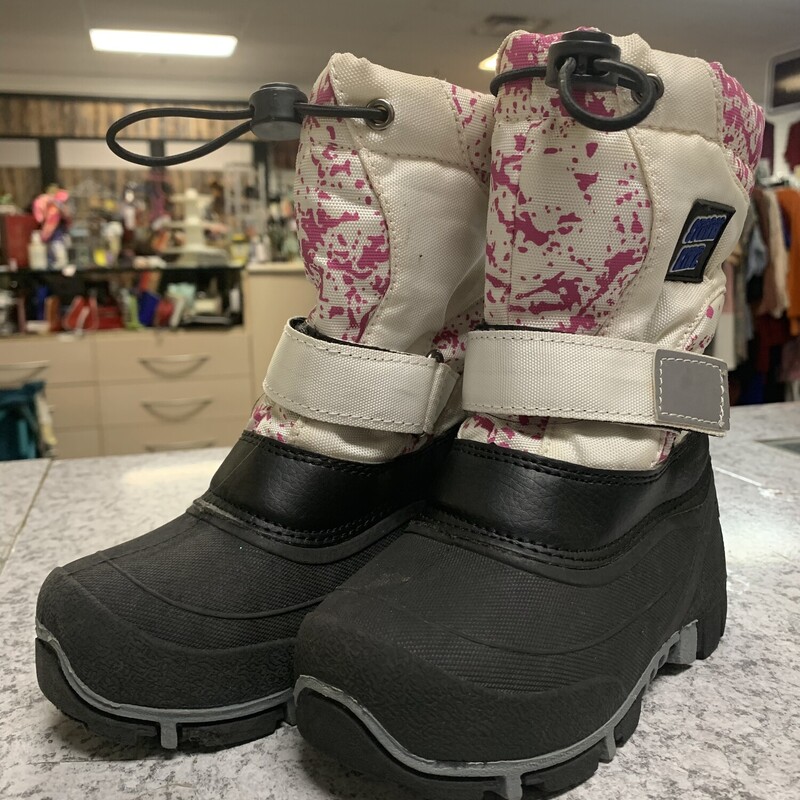 Pink/white Snowboots, Size: 9