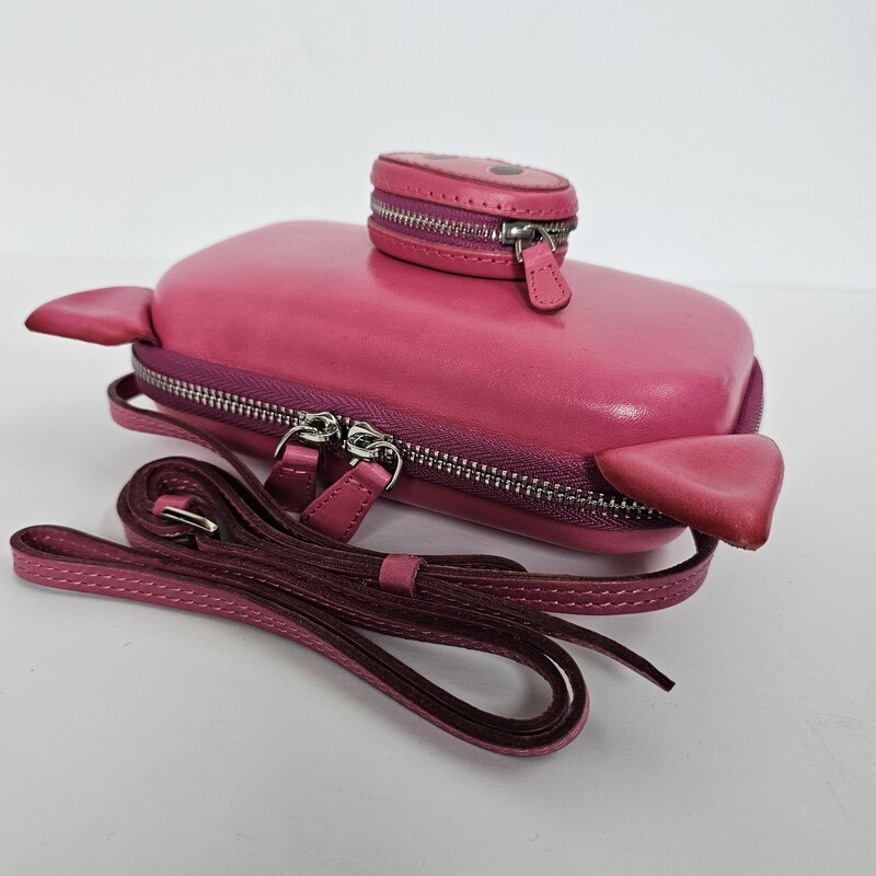 All Leather Pig, Pink, Size: Crossbody