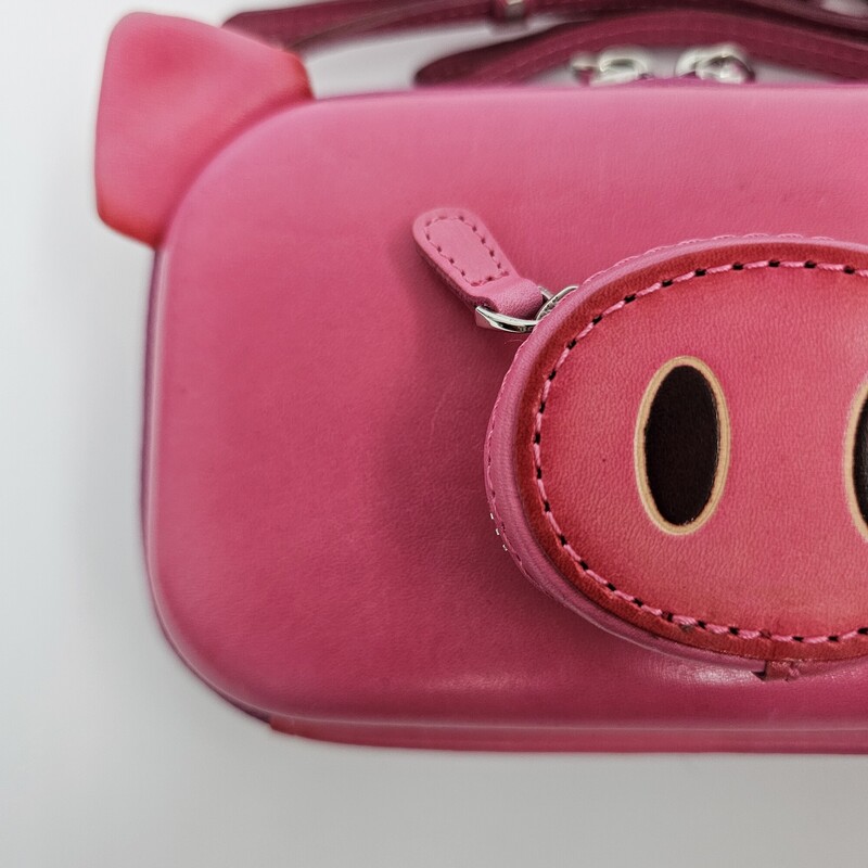 All Leather Pig, Pink, Size: Crossbody