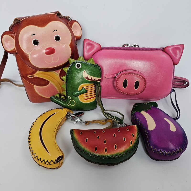 All Leather Pig, Pink, Size: Crossbody