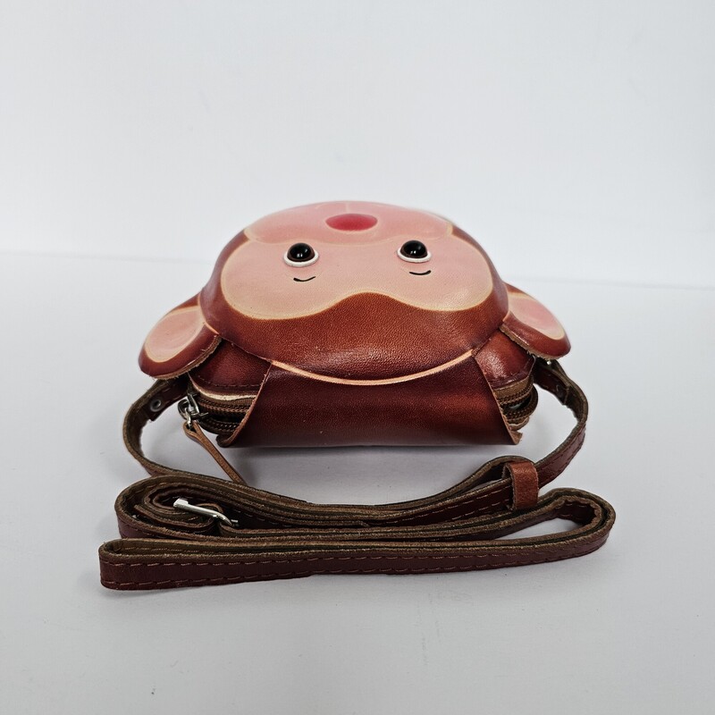 All Leather Monkey, Brown, Size: Crossbody