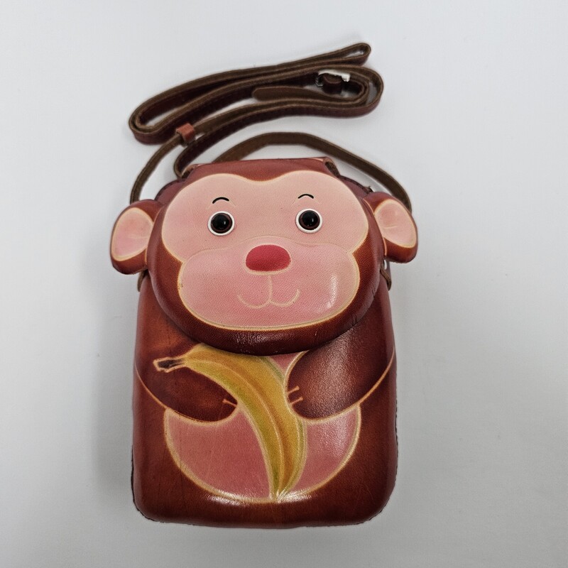 All Leather Monkey, Brown, Size: Crossbody