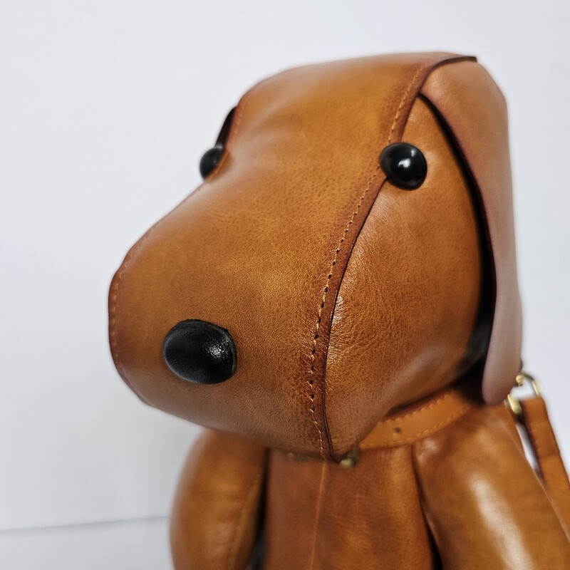 Artisan All Leather Dog, Brown, Size: One