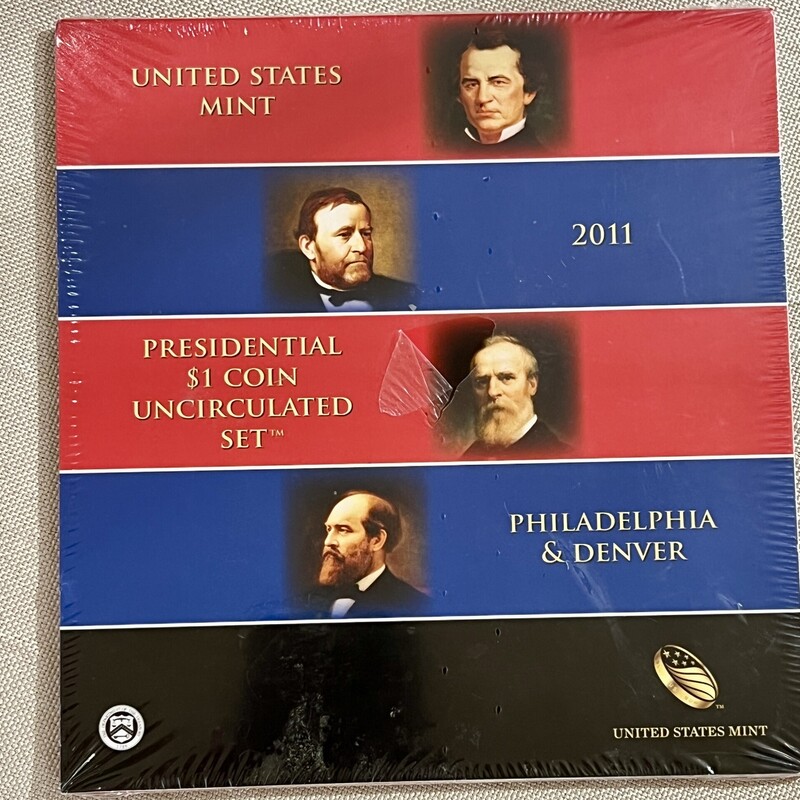 Presdiential $1 Coins Set, Sealed, Size: 8 Coins

2011 Presidential $1 Coin Uncirculated Set 8 Golden BU Dollars US Mint SEALED