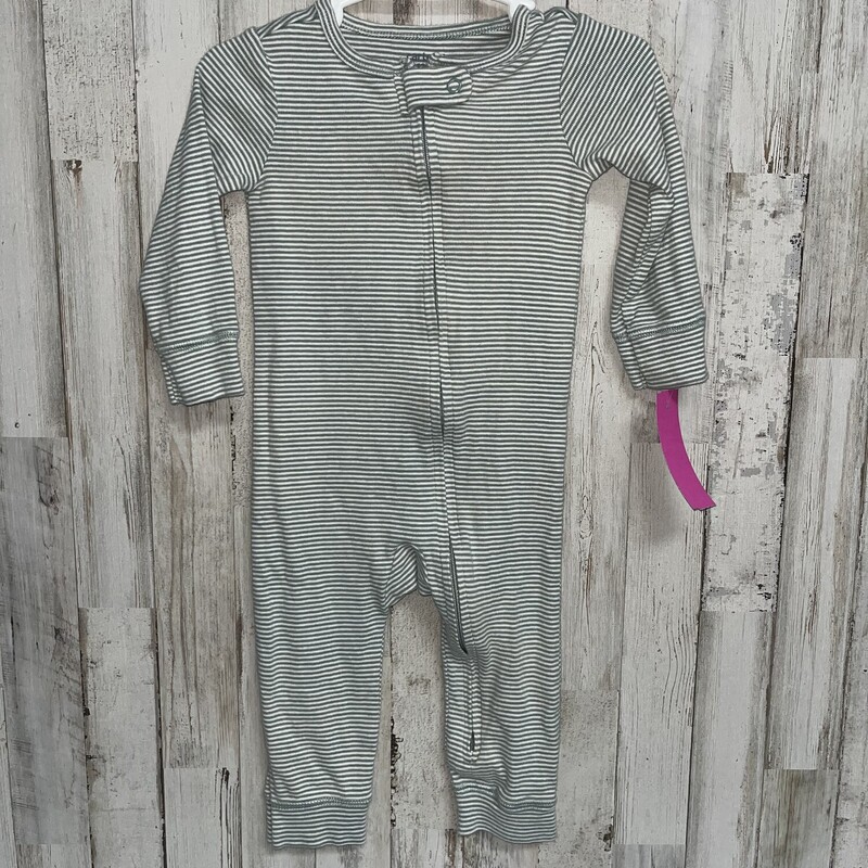 12M Green Striped Romper, Green, Size: Boy 12-24m