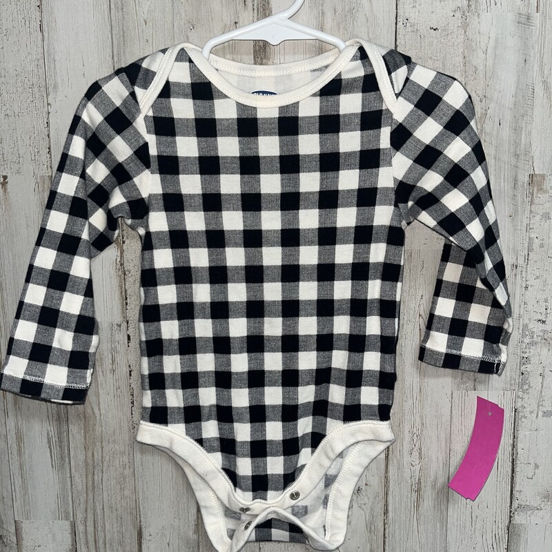 18/24M Black Plaid Onesie