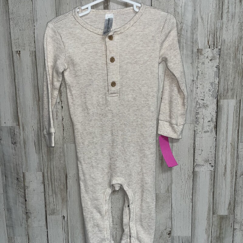 24M Tan Waffle Romper