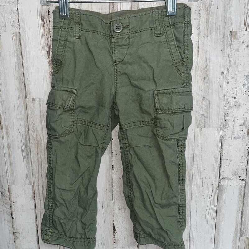 18/24M Olive Cargo Pants, Green, Size: Boy 12-24m