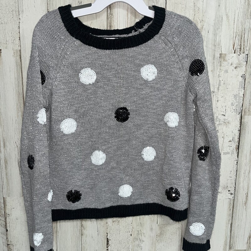 8 Grey Sequin Dotted Swea