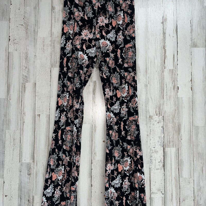 10/12 Black Floral Flares