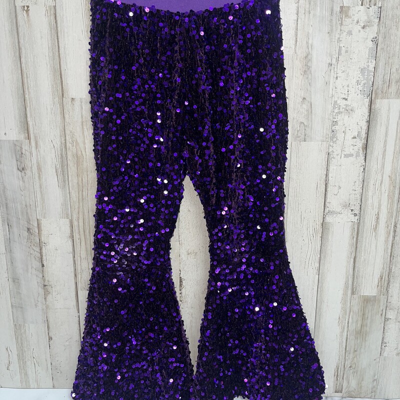 6/7 Purple Sequin Flares, Purple, Size: Girl 6/6x