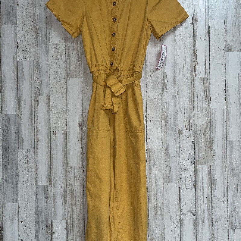 8 Yellow Denim Jumpsuit