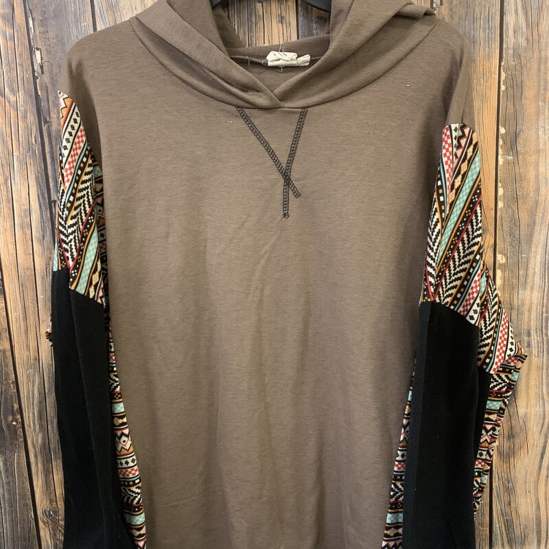 Brown Aztec Hoodie