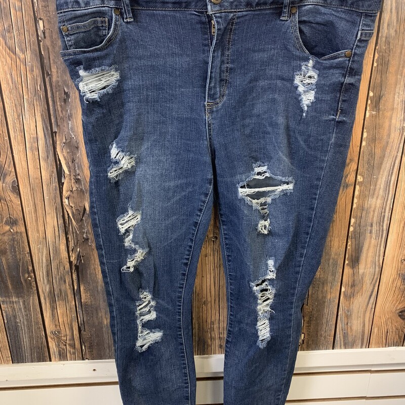 Indigo Fusion Jeans Rippe