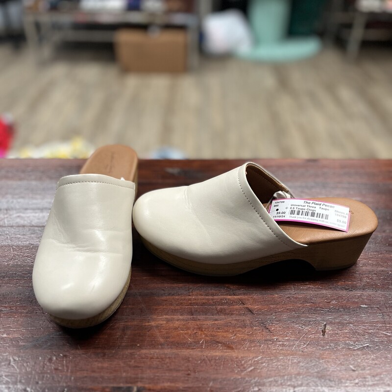 8.5 Taupe Clogs