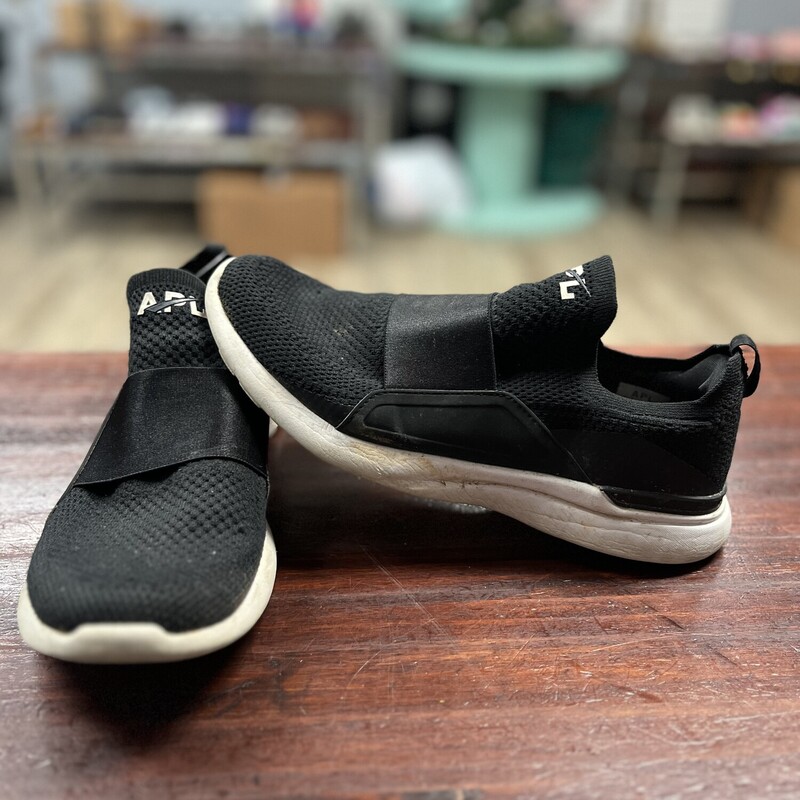 9 Black Slip On Sneakers