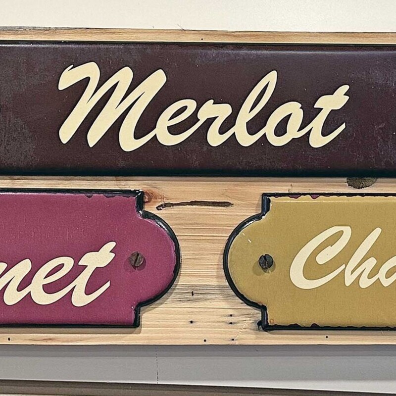 Wine Signs On Live Wood