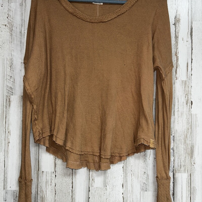 S Tan Distressed Top