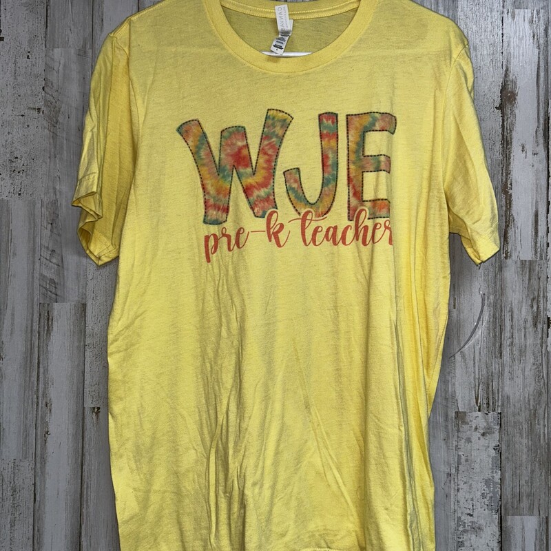 L Yellow WJE Pre-k Teache, Yellow, Size: Ladies L