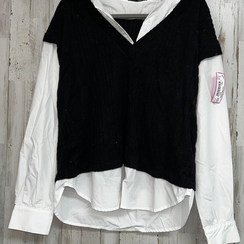 L Black Vest Layered Top, Black, Size: Ladies L