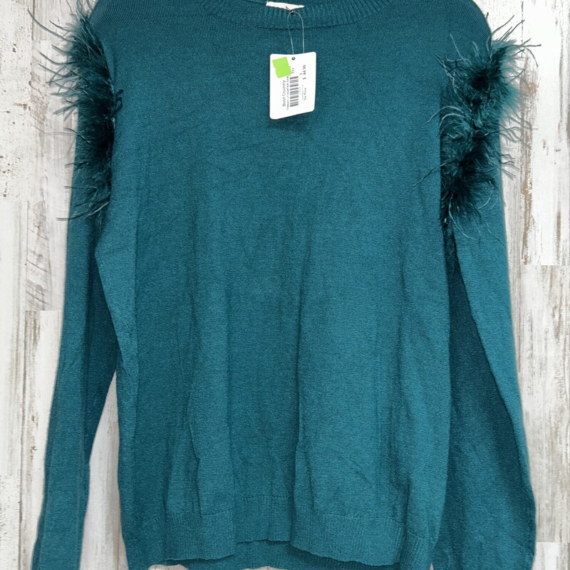 NEW L Green Feather Sweat