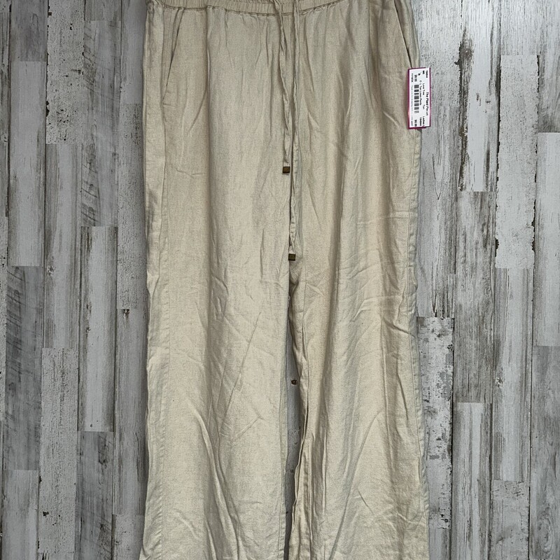 L Tan Linen Pants