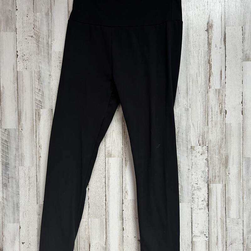 L Black Cotton Leggings