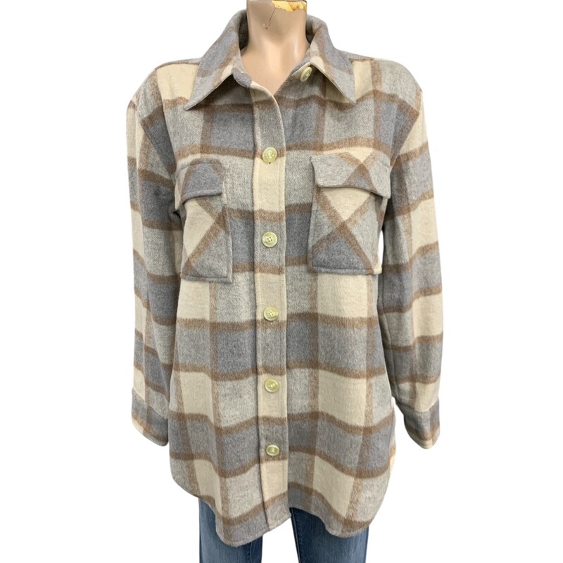 Rw&Co Plaid, Grey/bei, Size: M