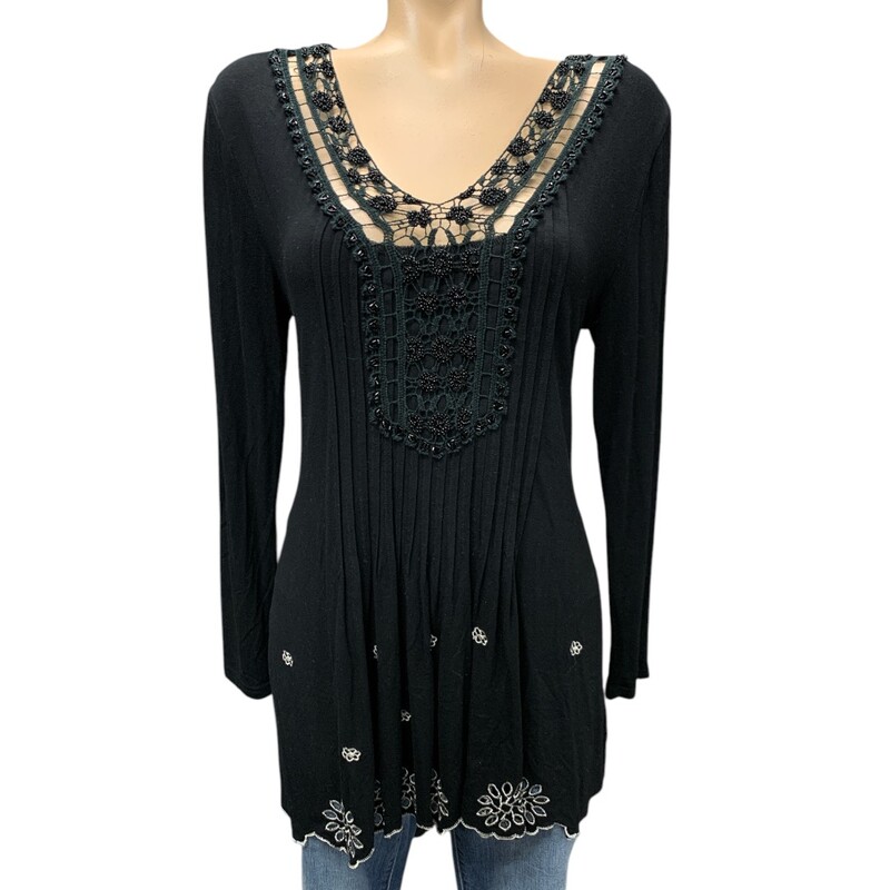 Minkas Top LS, Black, Size: S