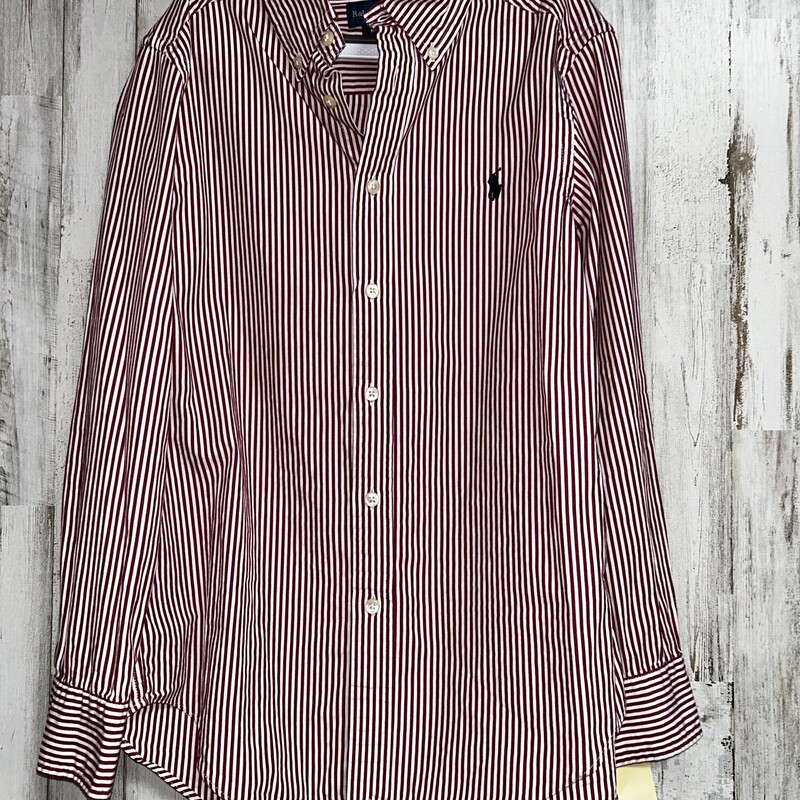 10/12 Red Stripe Button U, Red, Size: Boy 10 Up