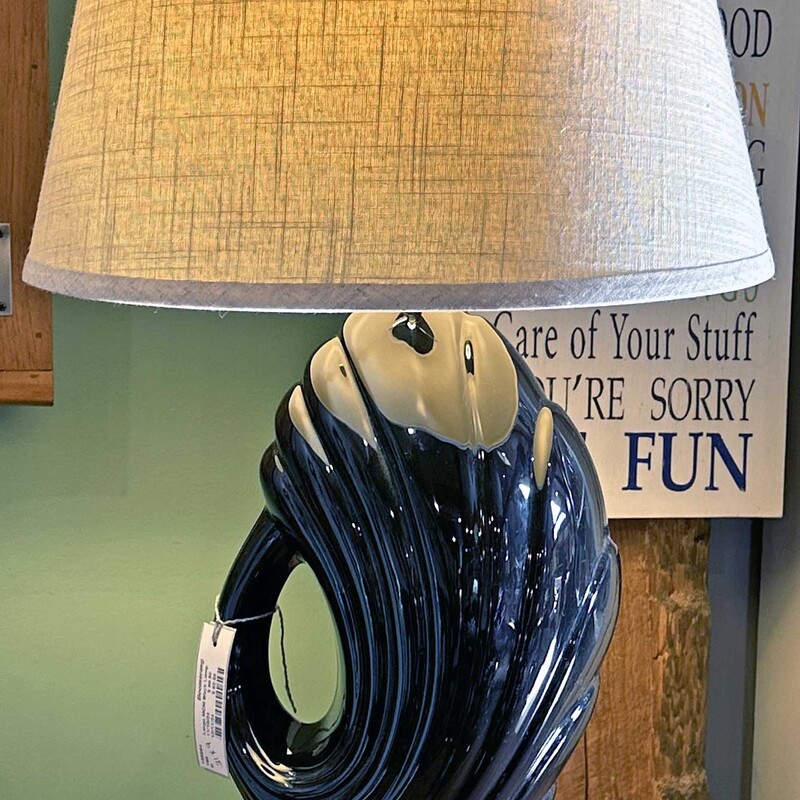 Large MCM Black Lamp