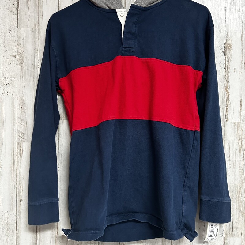 14/16 Navy Stripe Hooded, Navy, Size: Boy 10 Up