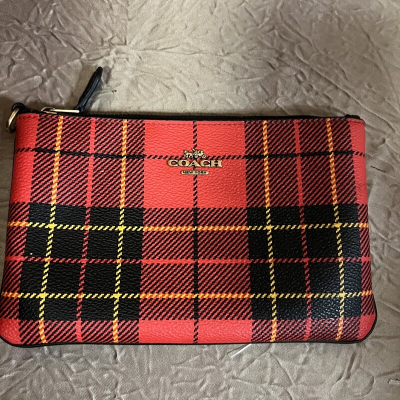 Plaid Coach Pouch