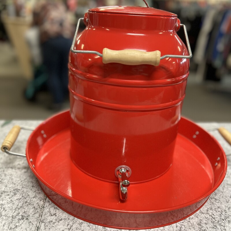 Red Drink Dispenser/tray